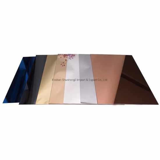 201 304 316 グレードのステンレス鋼 8K ミラー No. 4 つや消しグレードの装飾パネル ステンレス鋼シートおよびプレート